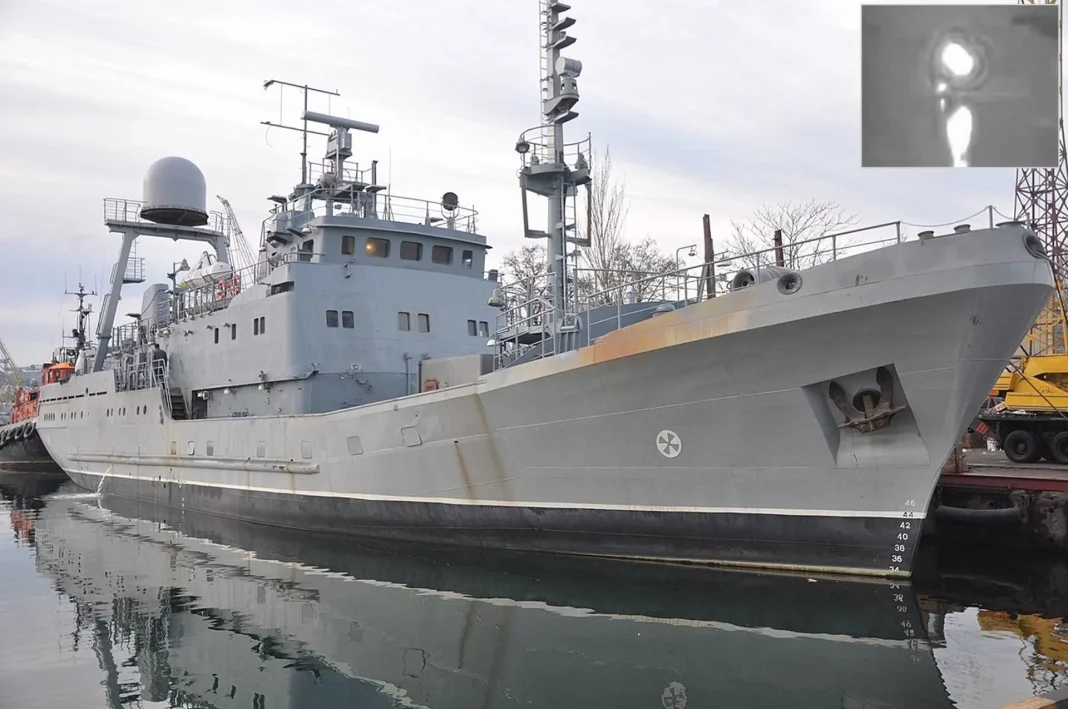 Ukrainian Navy Confirms Simferopol Intelligence Ship Struck in Russia’s First Naval Drone Attack