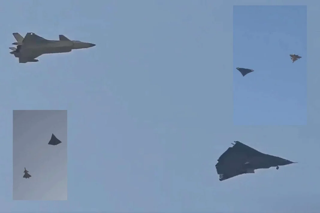 J-36 Flies Alongside J-20