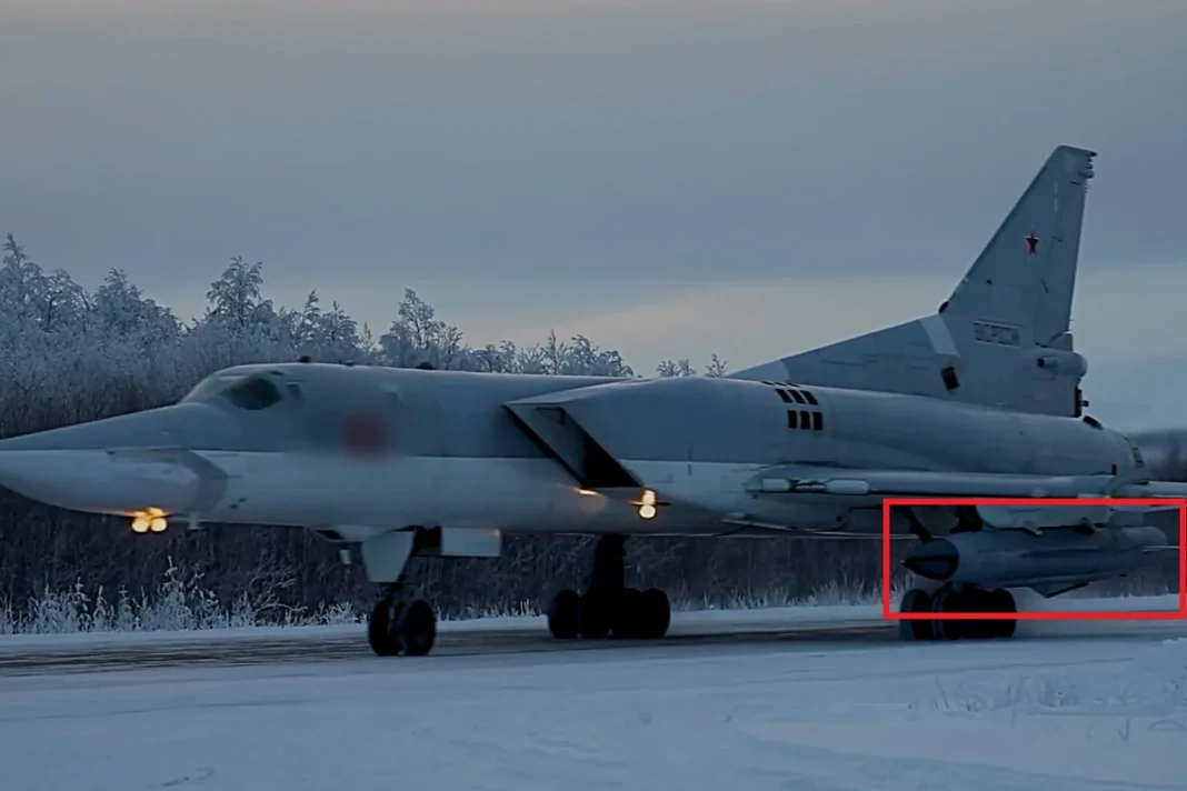 Russian Tu-22M3 Bombers Armed with Kh-32 Missiles Conduct Strategic Posturing Flight Over the Baltic Sea