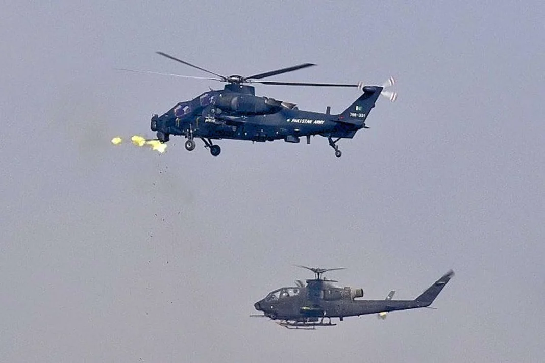 Z-10ME-II and AH-1F Cobra Helicopters